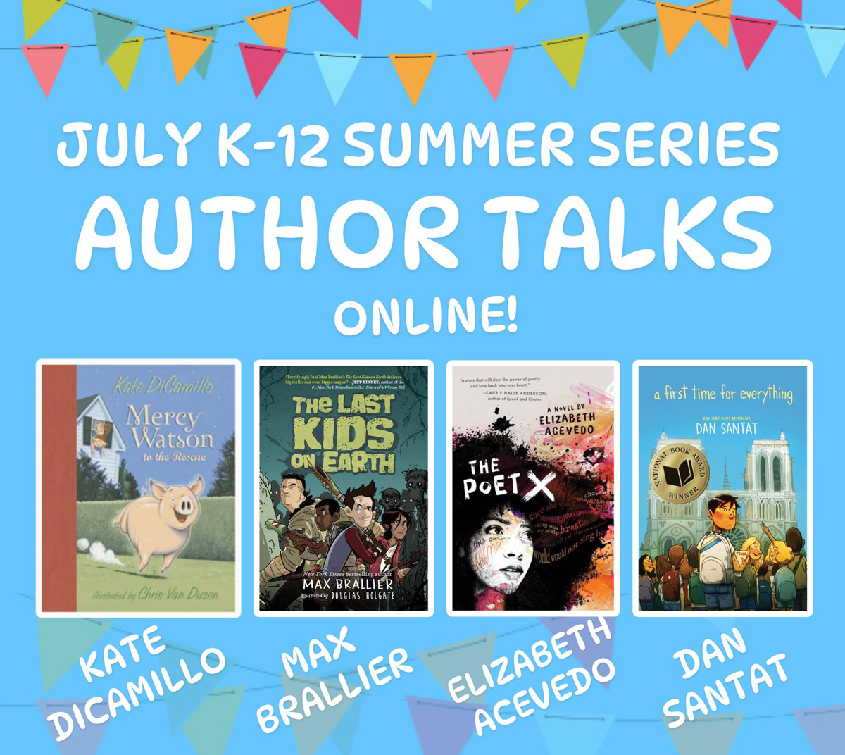 SCLD Online Authors Series: K-12 Summer Author Talks